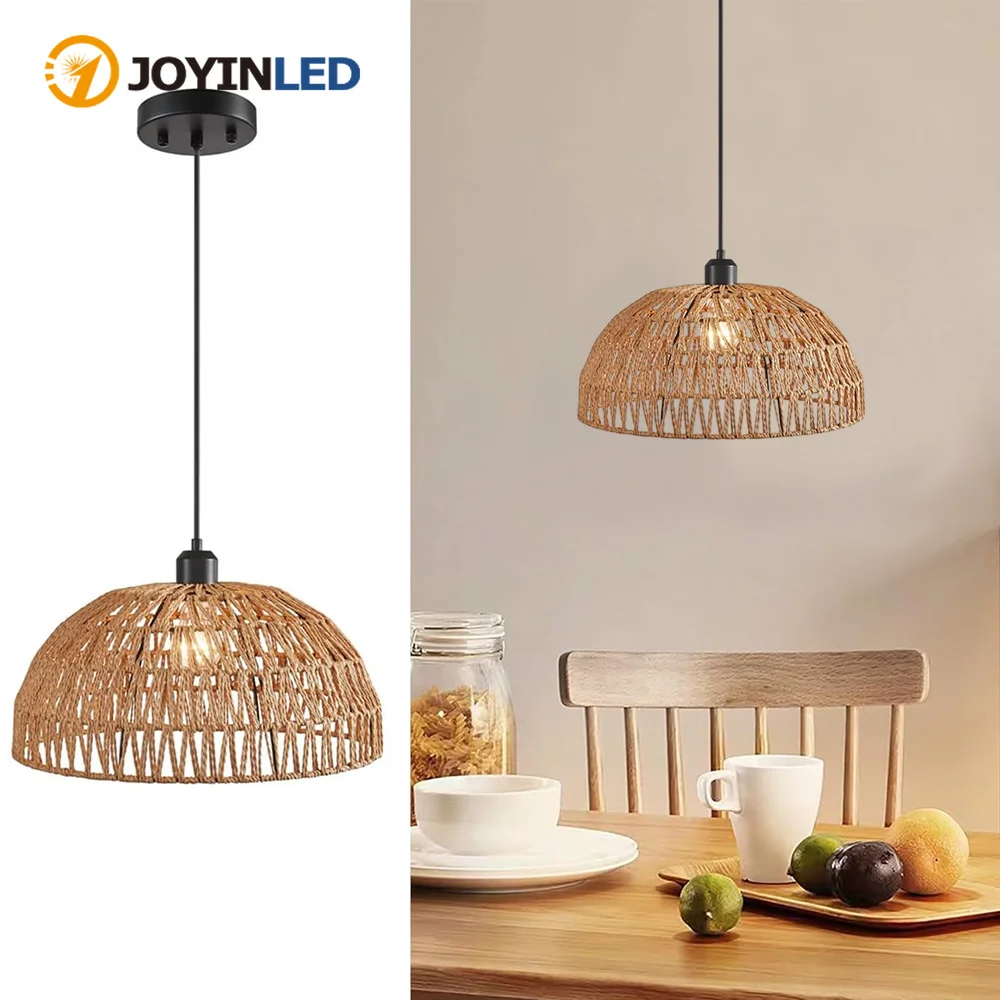 Boho Dome Dining Room Chandelier Brown Woven Pendant Lighting Coastal Wicker Light Pendant Hanging Light Fixture for Home 30CM
Boho Dome Dining Room Chandelier Brown Woven Pendant Lighting Coastal Wicker Light Pendant Hanging Light Fixture for Home 30CM