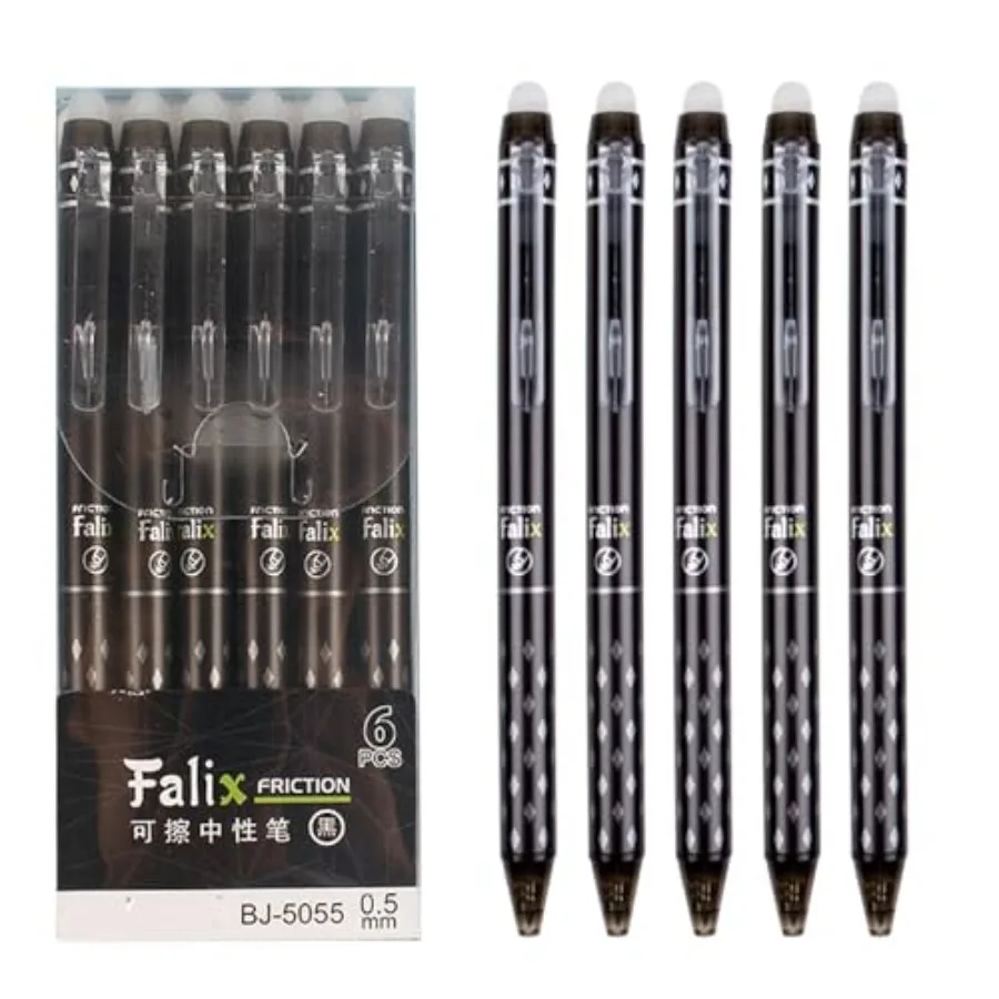 6 Pcs Erasable Gel Ink Retractable Pens - 0.5mm Fine Point,,Smooth Writing for Office, School, Women, Men, Girls, Boys
6 Pcs Erasable Gel Ink Retractable Pens - 0.5mm Fine Point,,Smooth Writing for Office, School, Women, Men, Girls, Boys