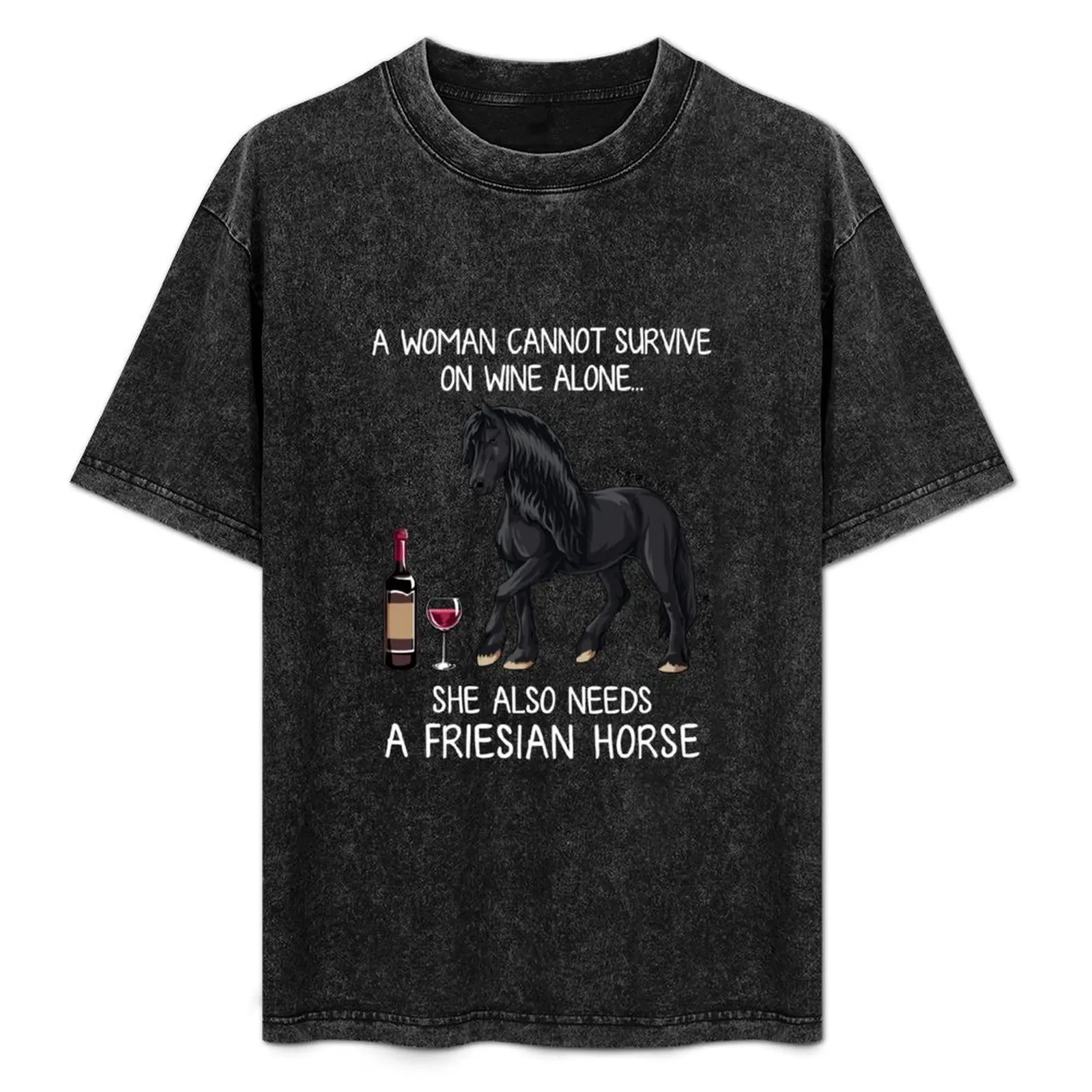 Friesian horse and wine funny horse T-Shirt Fashion Simple Casual Tee Shirt
Friesian horse and wine funny horse T-Shirt Fashion Simple Casual Tee Shirt