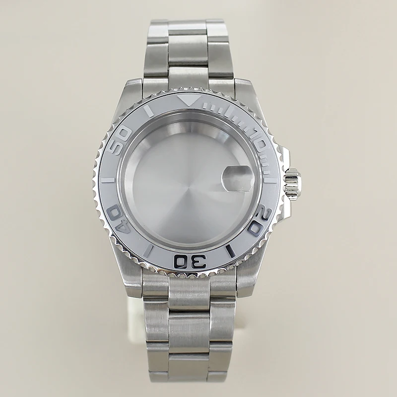 NH35 Diver 40mm Watch Case For Silvery YACHT Bezel Accessory Brushed Bracelet Seiko NH35 NH36 8215 2824 Movement Sapphire Glass
NH35 Diver 40mm Watch Case For Silvery YACHT Bezel Accessory Brushed Bracelet Seiko NH35 NH36 8215 2824 Movement Sapphire Glass