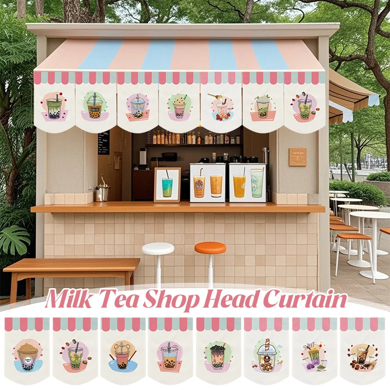 Japanese Style Short Curtain Bubble Tea Signboard Milk Tea Shop Decor Hanging Curtain Flag Noren Restaurant Decor Half-curtain
Japanese Style Short Curtain Bubble Tea Signboard Milk Tea Shop Decor Hanging Curtain Flag Noren Restaurant Decor Half-curtain