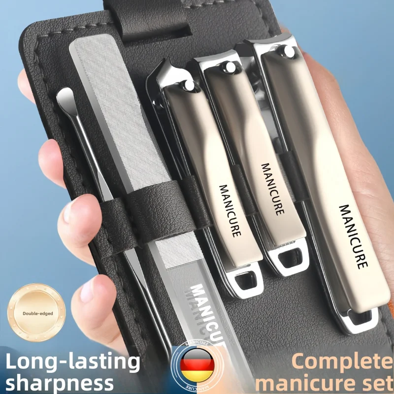 Professional Premium 5Pcs Pocket Size Stainless Steel Manicure Pedicure Kit, Sharp Angled Clippers Nail File Ear Pick Tools
Professional Premium 5Pcs Pocket Size Stainless Steel Manicure Pedicure Kit, Sharp Angled Clippers Nail File Ear Pick Tools