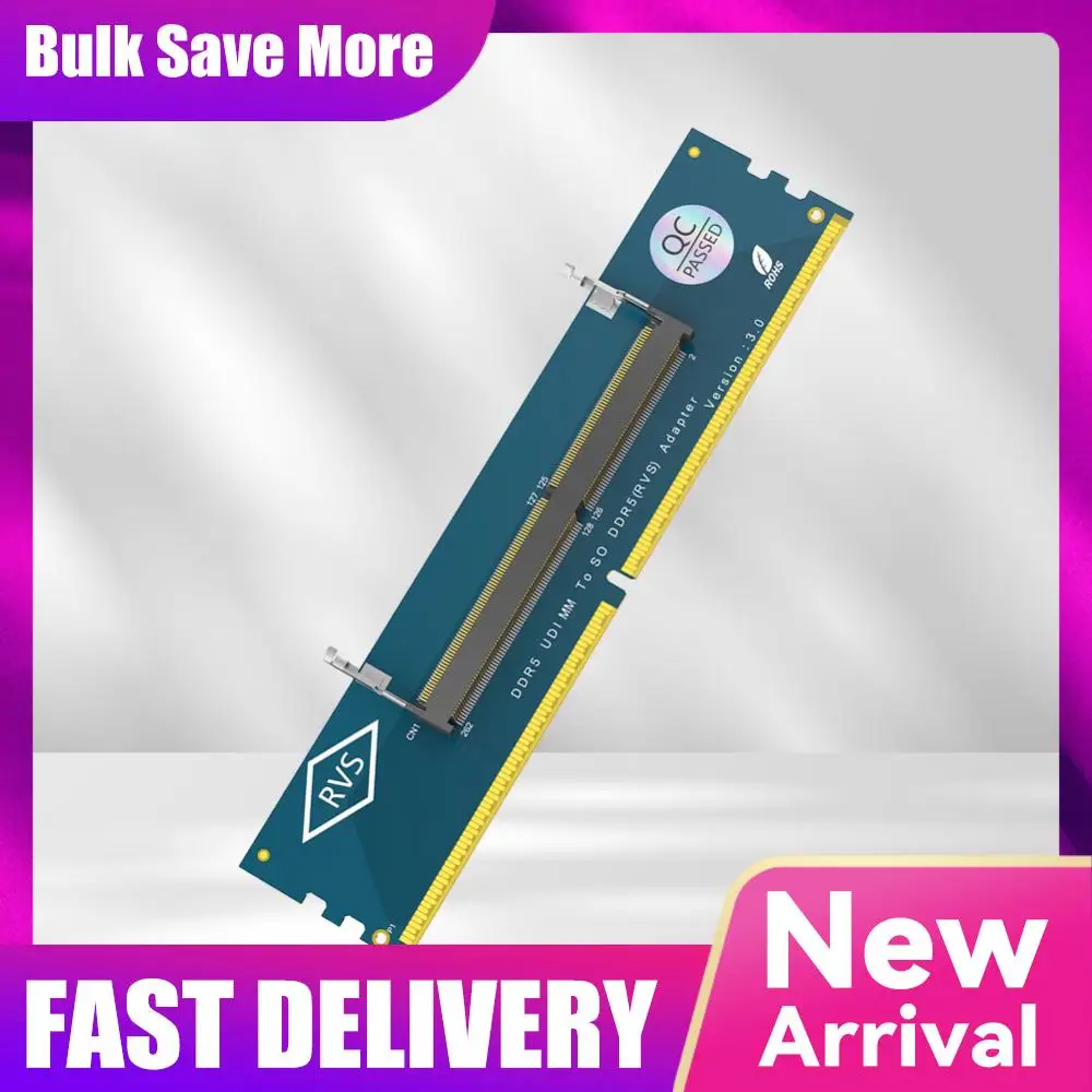 Адаптер SO-DIMM для ноутбуков на DDR5, переходник SO-DIMM для ноутбуков на DIMM для ПК, карта адаптера памяти DDR5
Адаптер SO-DIMM для ноутбуков на DDR5, переходник SO-DIMM для ноутбуков на DIMM для ПК, карта адаптера памяти DDR5