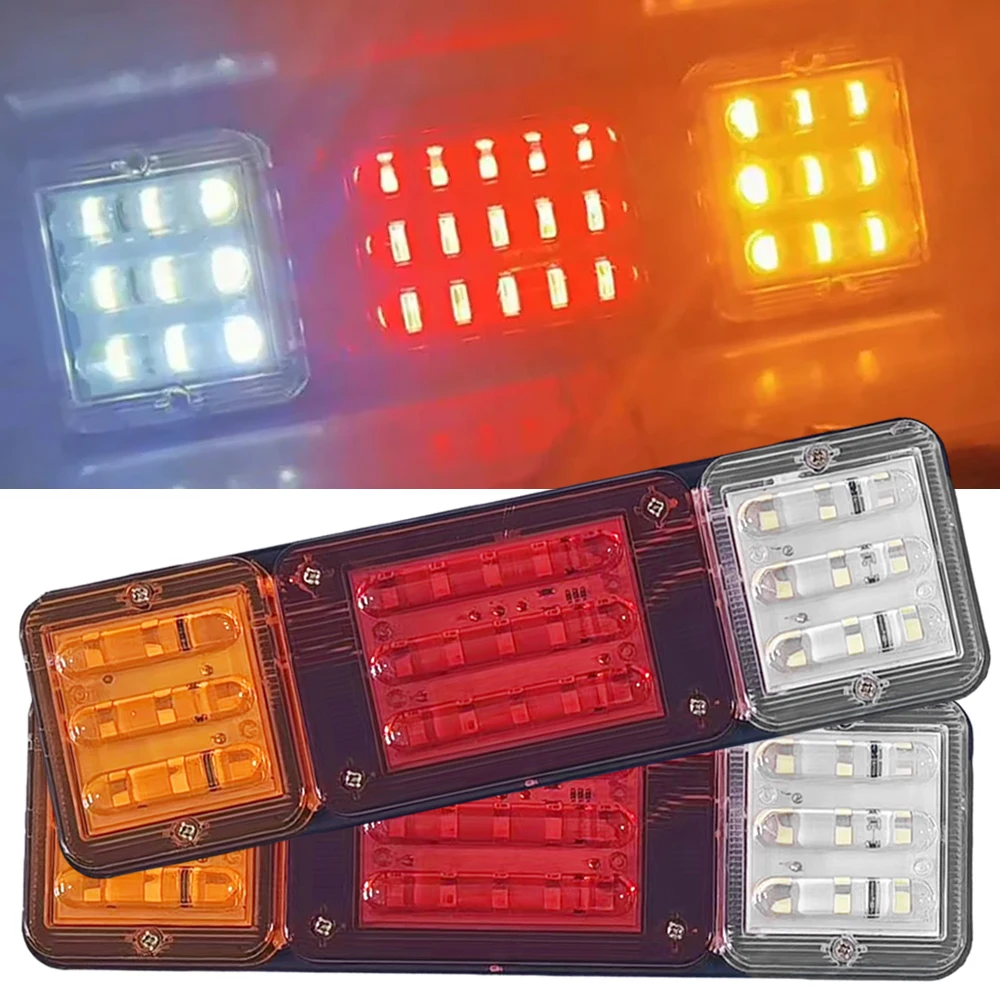 2Pcs 12/24V LED Truck Tail Light Turn Signal Rear Brake Lights Reverse Signal Lamp Trailer Lorry Bus Camper Caravan Auto Parts
2Pcs 12/24V LED Truck Tail Light Turn Signal Rear Brake Lights Reverse Signal Lamp Trailer Lorry Bus Camper Caravan Auto Parts
