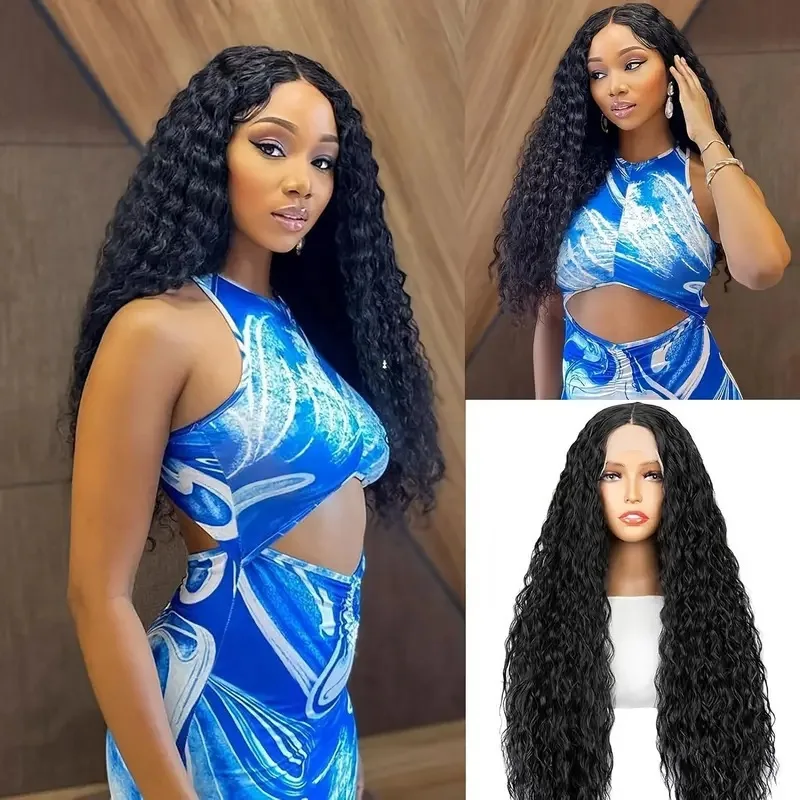 Hot-Selling Front Lace Synthetic Wig Women's Black Hand-Twisted Small Long Curly Hair
Hot-Selling Front Lace Synthetic Wig Women's Black Hand-Twisted Small Long Curly Hair