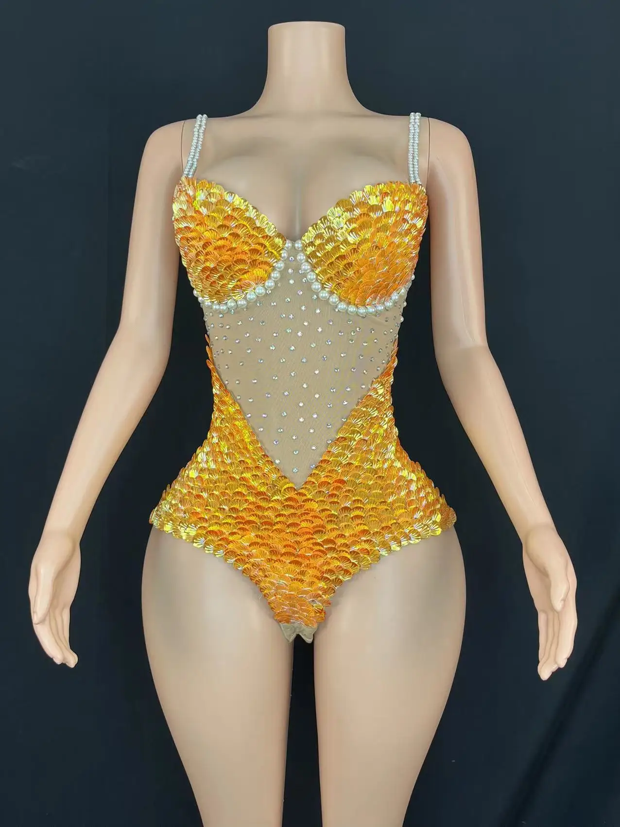 Multi-color Rhinestones Pearl PrintedSpandexBodvsuit Dance Show SleevelessCostumeEvening Birthdav Outfit haidenver E013
Multi-color Rhinestones Pearl PrintedSpandexBodvsuit Dance Show SleevelessCostumeEvening Birthdav Outfit haidenver E013