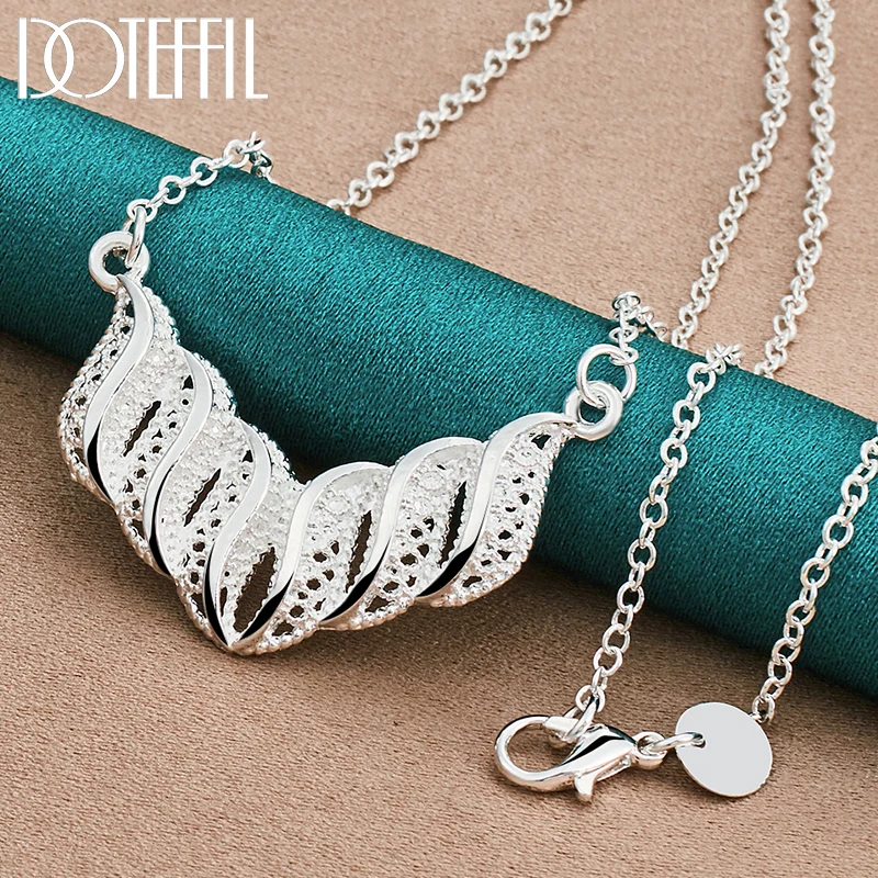 DOTEFFIL 925 Sterling Silver 18 Inch Chain Pendant Necklace For Women Man Fashion Wedding party Charm Jewelry
DOTEFFIL 925 Sterling Silver 18 Inch Chain Pendant Necklace For Women Man Fashion Wedding party Charm Jewelry