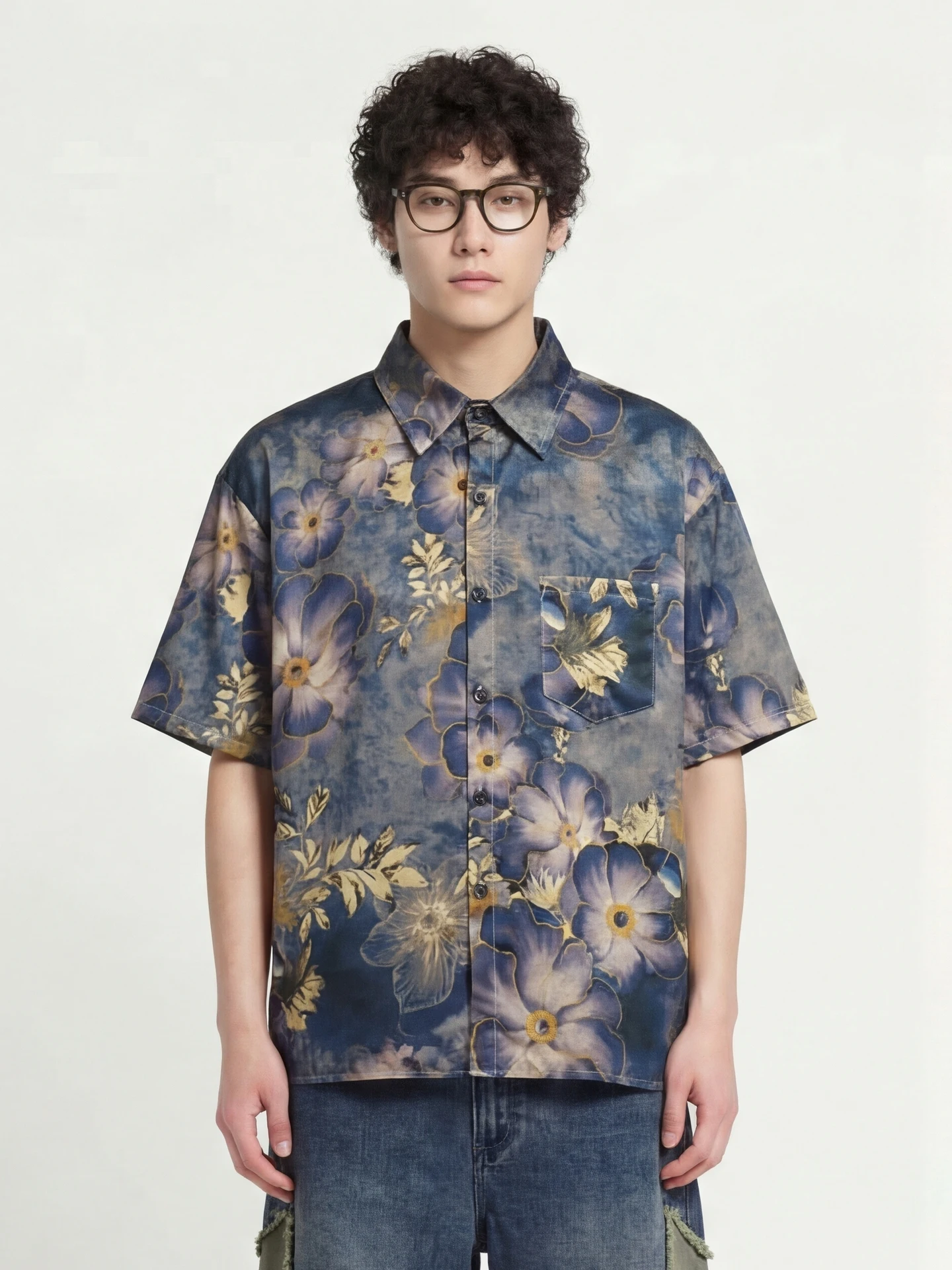 Loose Short Sleeve Floral Print Shirt Unisex Casual Style Breathable Polyester Fiber Spring Autumn Wear for Youth
Loose Short Sleeve Floral Print Shirt Unisex Casual Style Breathable Polyester Fiber Spring Autumn Wear for Youth