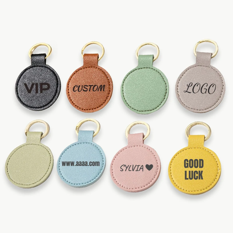 Round PU Leather Keychain Custom LOGO Text Laser Engraved Key Tags Bag Pendant Personalized Key Chain for Women Men Company Gift
Round PU Leather Keychain Custom LOGO Text Laser Engraved Key Tags Bag Pendant Personalized Key Chain for Women Men Company Gift