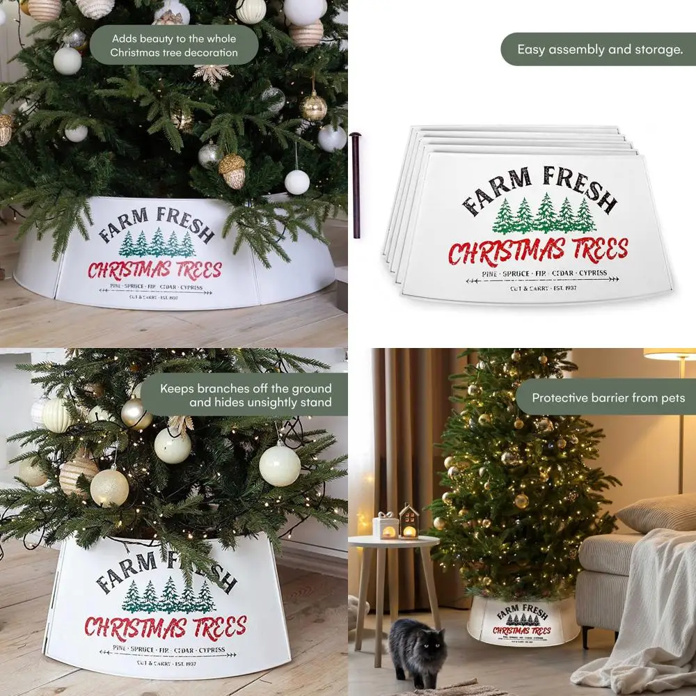 Adjustable Galvanized Metal Christmas Tree Base Cover, 36 Inch Diameter, for Medium to Large Trees, Contemporary and Rustic Holi
Adjustable Galvanized Metal Christmas Tree Base Cover, 36 Inch Diameter, for Medium to Large Trees, Contemporary and Rustic Holi