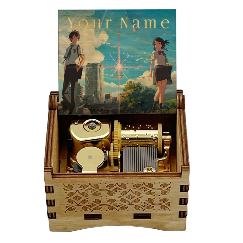 Your Name Mechanical Golden Music Box Wooden Boutique Inspiring Zen zen zense Theme Anime Kids Birthday Valentine's Day Gifts
Your Name Mechanical Golden Music Box Wooden Boutique Inspiring Zen zen zense Theme Anime Kids Birthday Valentine's Day Gifts