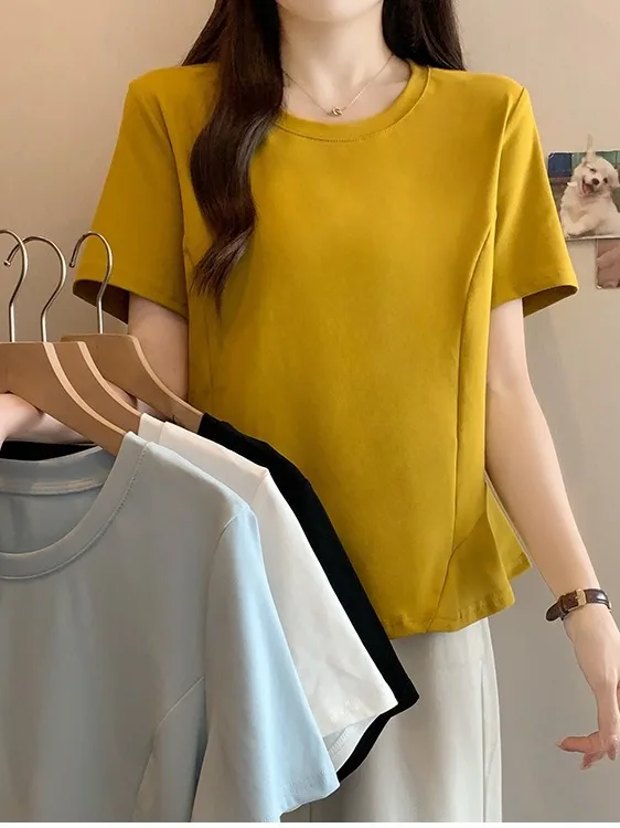plus Size Women's Korean Style Fishbone Short Sleeve T-shirt Summer New Design Sensation Elegant Top Trendy High Waist
plus Size Women's Korean Style Fishbone Short Sleeve T-shirt Summer New Design Sensation Elegant Top Trendy High Waist