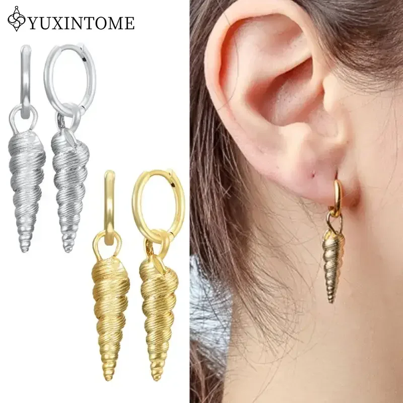 925 Sterling Silver Ear Needle Conch Pendant Hoop Earrings For Women Conch Earrings Vintage Fashion Party Jewelry
925 Sterling Silver Ear Needle Conch Pendant Hoop Earrings For Women Conch Earrings Vintage Fashion Party Jewelry