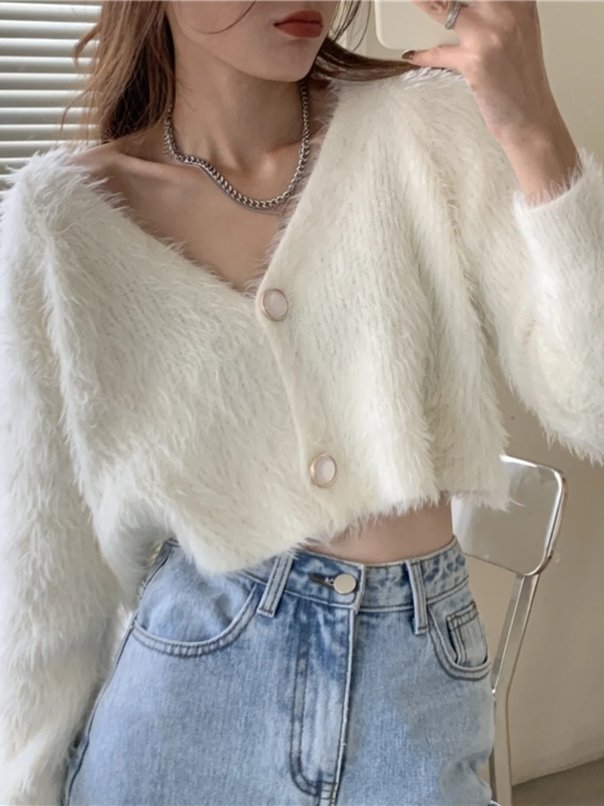 V-Ne Fluffy ort Open Cardigan Sweater Women's Spring Autumn Outerwear Loose Lazy Sle Top Trendy Button up Warmth Heatin...
V-Ne Fluffy ort Open Cardigan Sweater Women's Spring Autumn Outerwear Loose Lazy Sle Top Trendy Button up Warmth Heatin...
