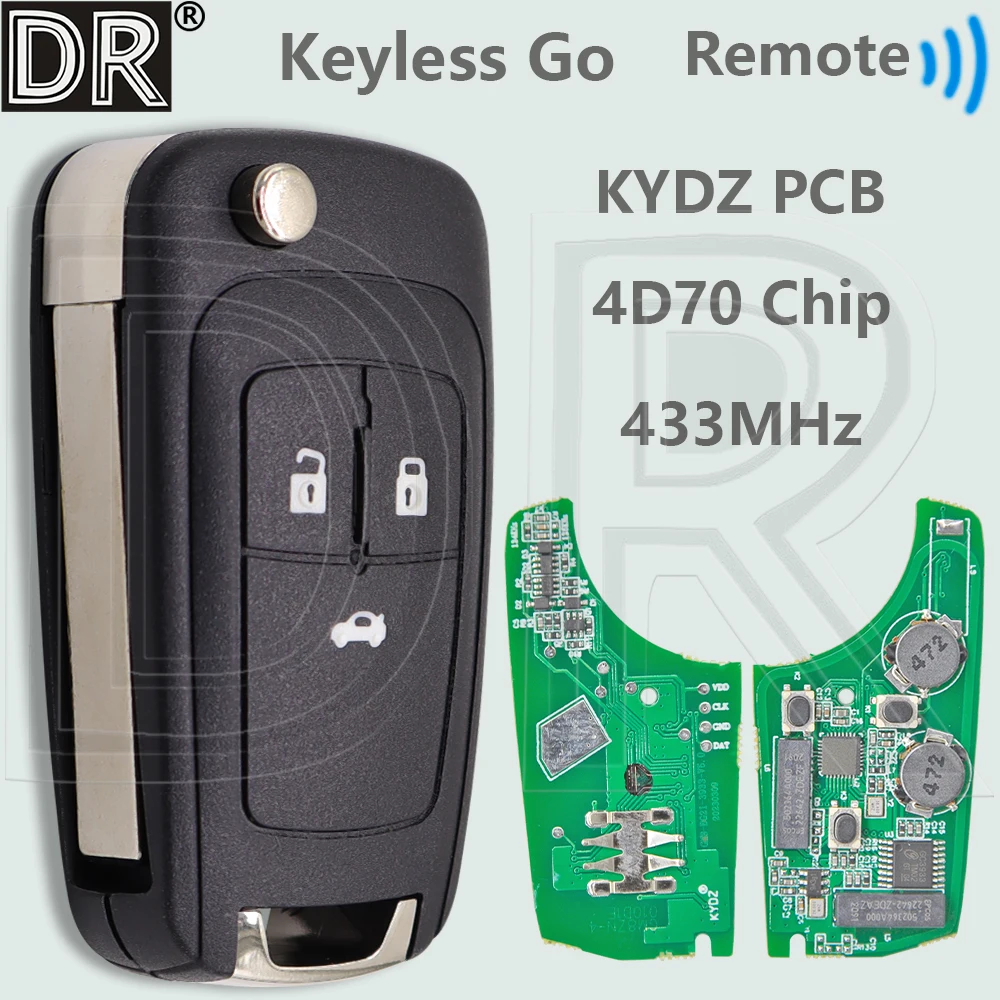 DR 3 Button KYDZ PCB Board 4D70 Chip 433MHz Keyless Go Car Remote Flip Key For Chevrolet Monza 2023
DR 3 Button KYDZ PCB Board 4D70 Chip 433MHz Keyless Go Car Remote Flip Key For Chevrolet Monza 2023