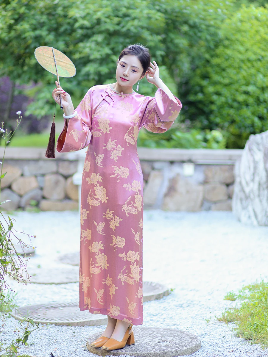 Теплый нефритовый костюм из длинного шелка 5А с вышивкой, цвет таро-фиолетовый, традиционный китайский женский наряд
Теплый нефритовый костюм из длинного шелка 5А с вышивкой, цвет таро-фиолетовый, традиционный китайский женский наряд