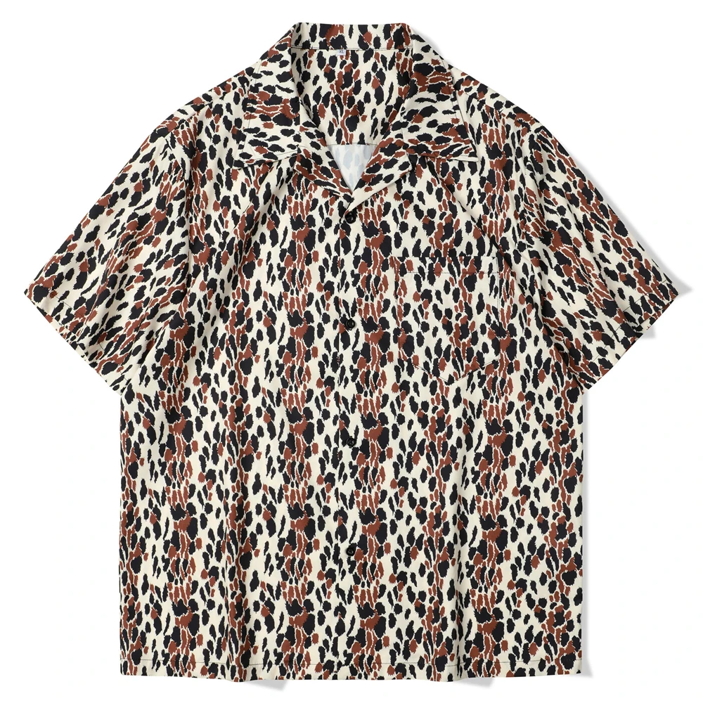 Summer Hawaiian Leopard Print Shirt Tops Men's Short Sleeve Shirts Casual Turn-down Collar Loose Blouse
Summer Hawaiian Leopard Print Shirt Tops Men's Short Sleeve Shirts Casual Turn-down Collar Loose Blouse