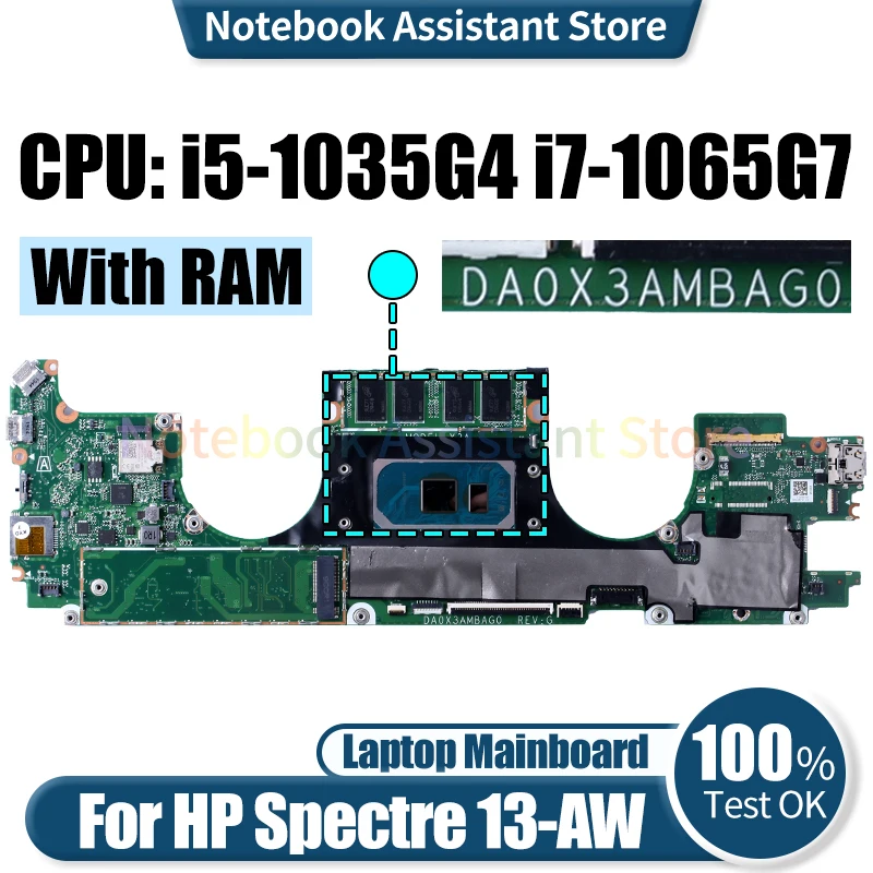 Материнская плата для ноутбука HP Spectre 13-AW DA0X3AMBAG0 L71985-601 L71986-601 L71988-601 i5-1035G4 i7-1065G 7, материнская плата для ноутбука
Материнская плата для ноутбука HP Spectre 13-AW DA0X3AMBAG0 L71985-601 L71986-601 L71988-601 i5-1035G4 i7-1065G 7, материнская плата для ноутбука