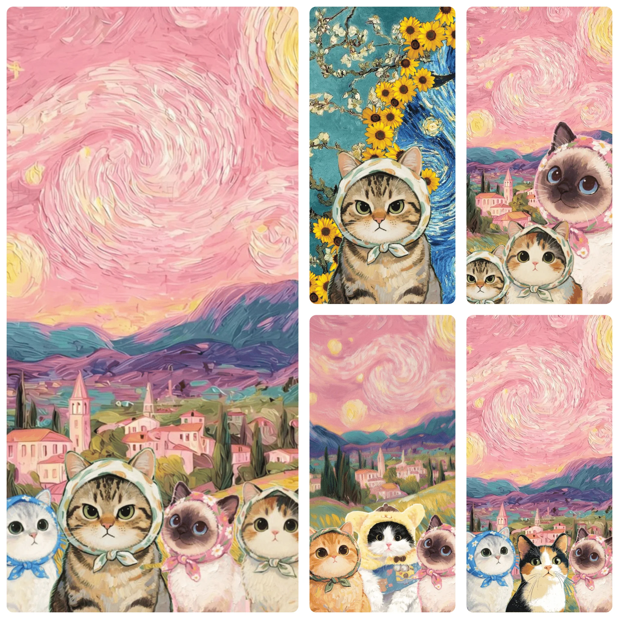 Cute Cats in Pink Starry Night 500PCS Jigsaw Puzzle Van Gogh Inspired Art Stress Relief Gifts Home Decor
Cute Cats in Pink Starry Night 500PCS Jigsaw Puzzle Van Gogh Inspired Art Stress Relief Gifts Home Decor