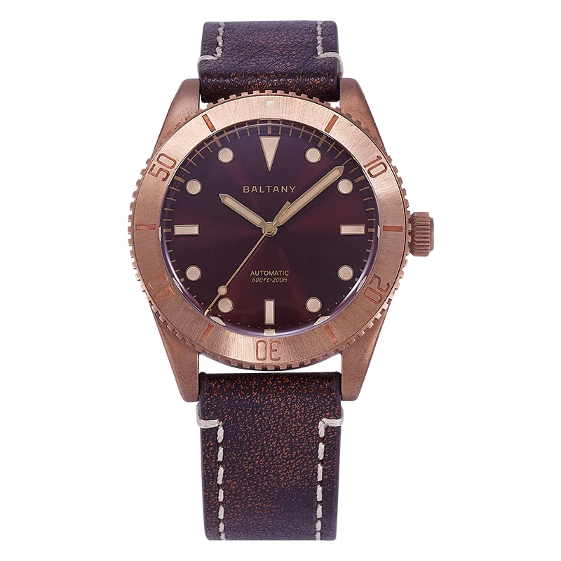 Baltany Men Bronze Watch 44MM Sport Automatic Mechaical Wristwatch Military Diver 200M Waterproof Sapphire C3 Luminous NH38
Baltany Men Bronze Watch 44MM Sport Automatic Mechaical Wristwatch Military Diver 200M Waterproof Sapphire C3 Luminous NH38