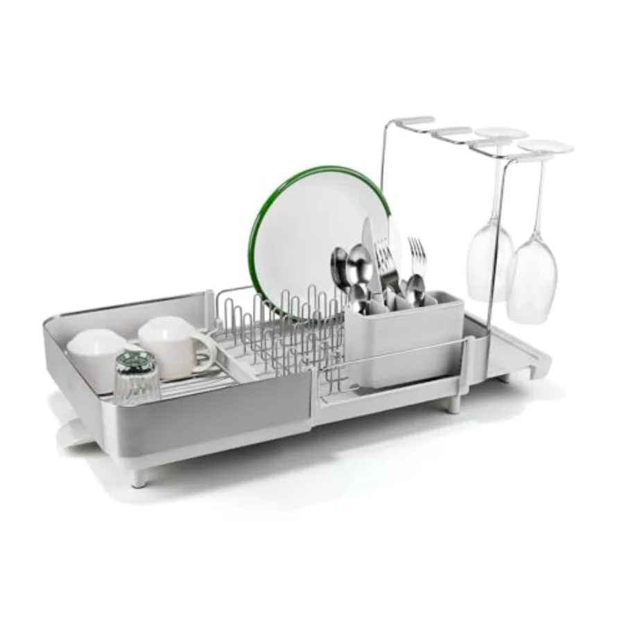 Extend Steel Extendable Dish Rack Steel, Small to Large Dish Drainer with Wine Glass Holder and Drain Spout
Extend Steel Extendable Dish Rack Steel, Small to Large Dish Drainer with Wine Glass Holder and Drain Spout