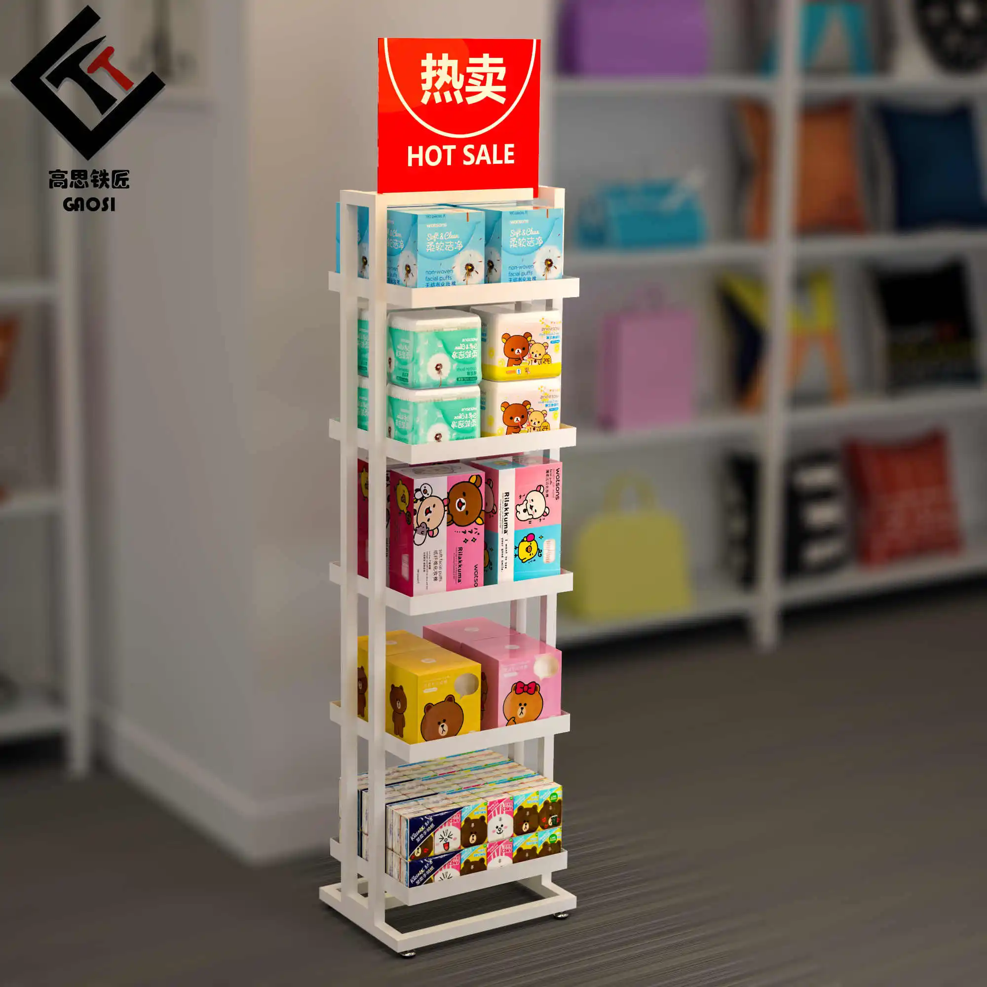 High Quality 4 Layers Metal Makeup Cosmetic Shop Storage Display Stand Retail Display Rack for Beautiful Products Promotion
High Quality 4 Layers Metal Makeup Cosmetic Shop Storage Display Stand Retail Display Rack for Beautiful Products Promotion