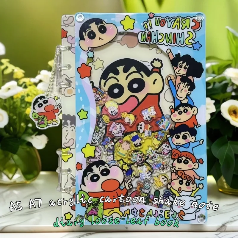 A5 A7 Shake Crayon Shin-chan Notebook DIY Acrylic Notepad Kawaii Anime Cartoon Popular Fine Loose-Leaf Book Decoration Girl Gift
A5 A7 Shake Crayon Shin-chan Notebook DIY Acrylic Notepad Kawaii Anime Cartoon Popular Fine Loose-Leaf Book Decoration Girl Gift