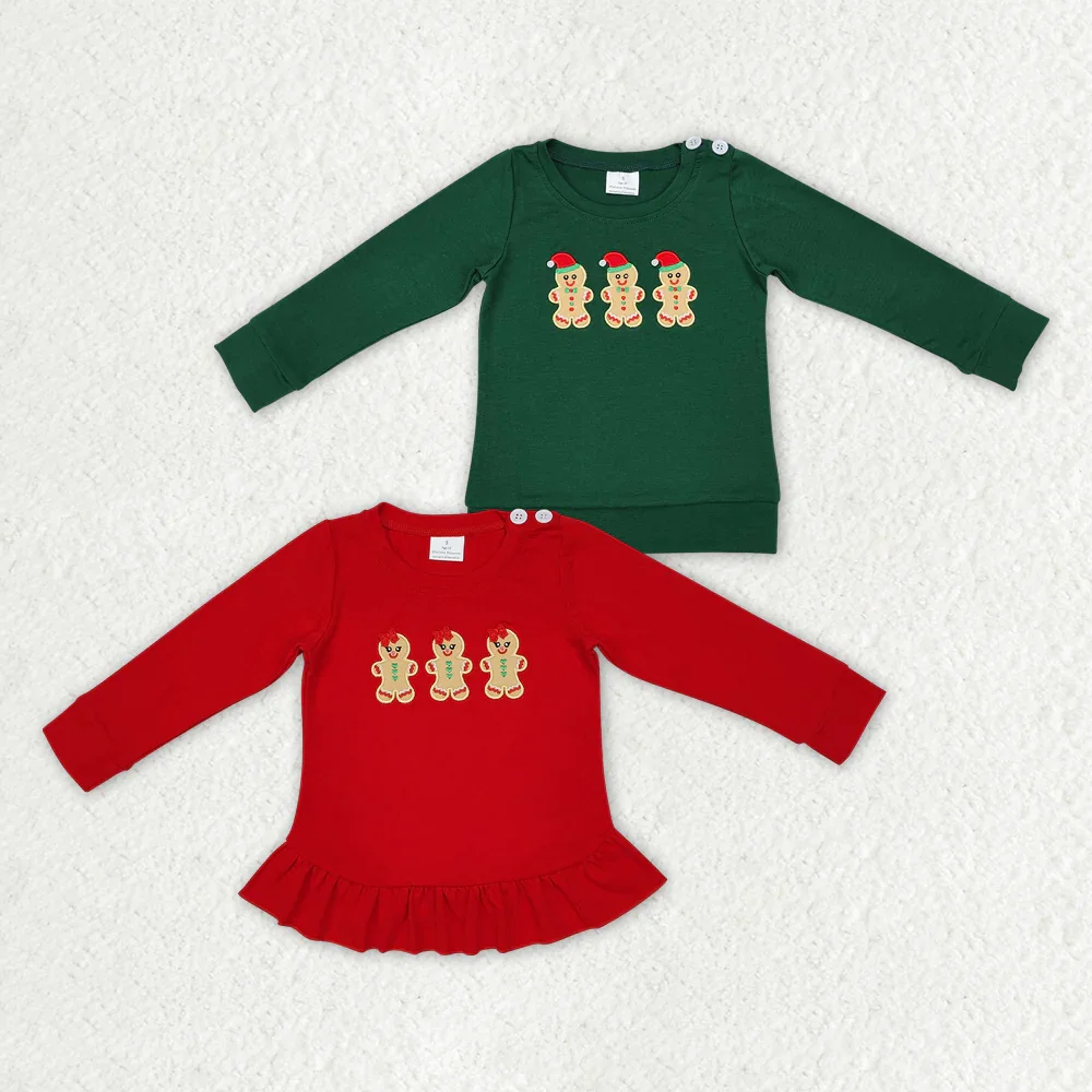 Wholesale Toddler Pullover Long Sleeves Baby Boy Girl Children Embroidery Christmas Gingerbread Shirt Infant Kids Clothing
Wholesale Toddler Pullover Long Sleeves Baby Boy Girl Children Embroidery Christmas Gingerbread Shirt Infant Kids Clothing