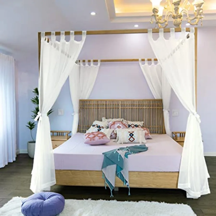 Sheer Canopy Bed Curtains for King Queen Full and Twin Bed 4 Corner Bed Canopies and Drapes Four Poster Bed Canopy Curtains Bed
Sheer Canopy Bed Curtains for King Queen Full and Twin Bed 4 Corner Bed Canopies and Drapes Four Poster Bed Canopy Curtains Bed