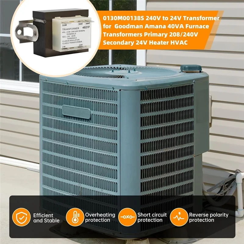 Трансформатор AONEQ-240V до 24V 0130M00138S для трансформаторов печей Goodman Amana 40VA, первичный 208/240 В, дополнительный нагреватель 24 В
Трансформатор AONEQ-240V до 24V 0130M00138S для трансформаторов печей Goodman Amana 40VA, первичный 208/240 В, дополнительный нагреватель 24 В