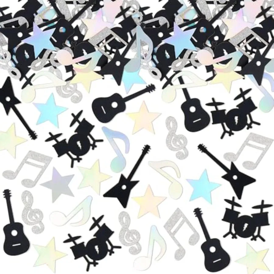 200pcs Double-sided Rocking Confetti Black Silver Music Notes Guitar Paper Confetti Rocking Band Table Decoration Baby Shower R
200pcs Double-sided Rocking Confetti Black Silver Music Notes Guitar Paper Confetti Rocking Band Table Decoration Baby Shower R