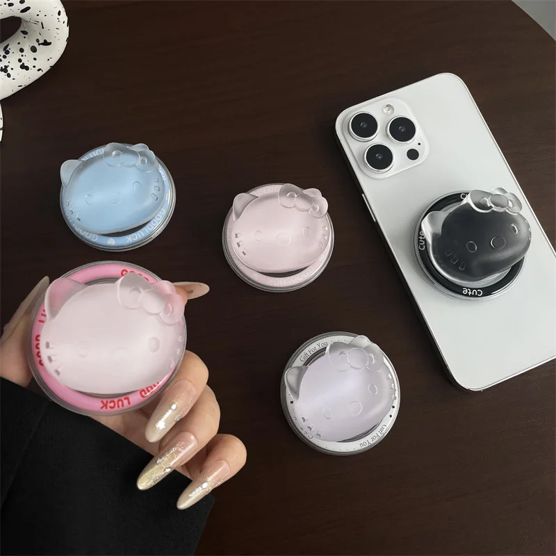 Sanrio Cute 3D Cartoon Hello Kitty Solid Color Magnetic Phone Grip Silicone Phone Stand For Magsafe Foldable Case Holder Bracket
Sanrio Cute 3D Cartoon Hello Kitty Solid Color Magnetic Phone Grip Silicone Phone Stand For Magsafe Foldable Case Holder Bracket