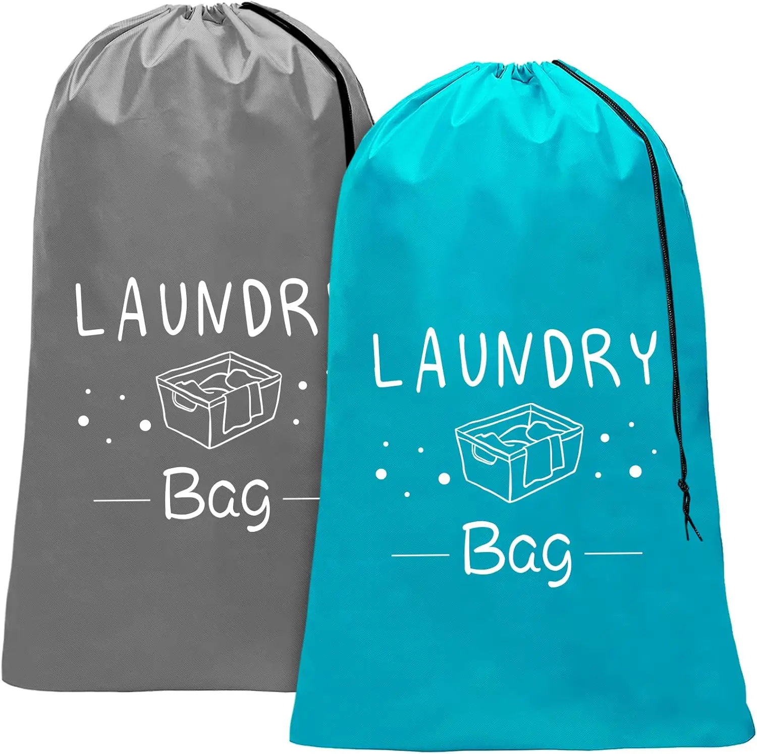 Extra Large Travel Laundry Bag, 2-Pack with Drawstring, Heavy Duty Organizer for Clothes and Essentials
Extra Large Travel Laundry Bag, 2-Pack with Drawstring, Heavy Duty Organizer for Clothes and Essentials