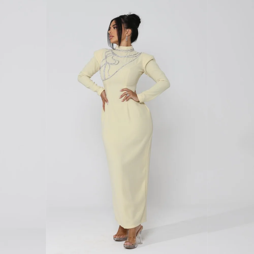 Customized Classic Evening Dress High Collar Straight Midi Dresses Bespoke Occasion Party Gown Elegant Formal
Customized Classic Evening Dress High Collar Straight Midi Dresses Bespoke Occasion Party Gown Elegant Formal