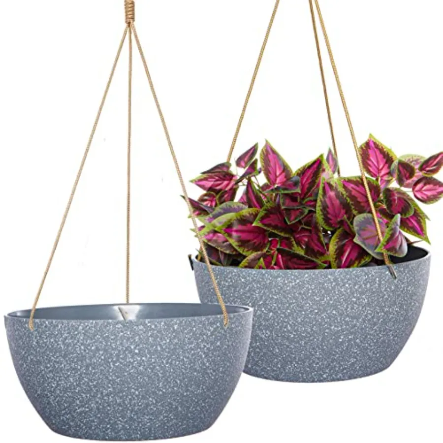 13 Inch 2 Pack Large Hanging Planters for Indoor Outdoor Plants, Plastic Hanging Basket Pots for House Plants Flowers, Grey
13 Inch 2 Pack Large Hanging Planters for Indoor Outdoor Plants, Plastic Hanging Basket Pots for House Plants Flowers, Grey