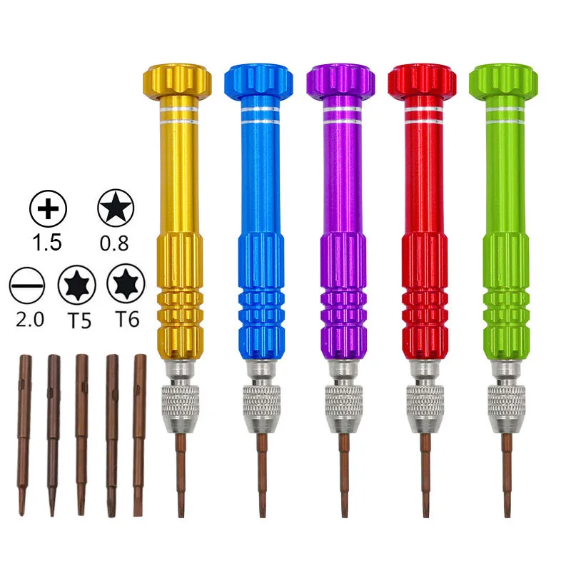 5 in 1 Aluminum Alloy Screw Screwdriver Repair Open Tools Kit For iPhone Samsung Galaxy Huawei MI Mobile Phone
5 in 1 Aluminum Alloy Screw Screwdriver Repair Open Tools Kit For iPhone Samsung Galaxy Huawei MI Mobile Phone