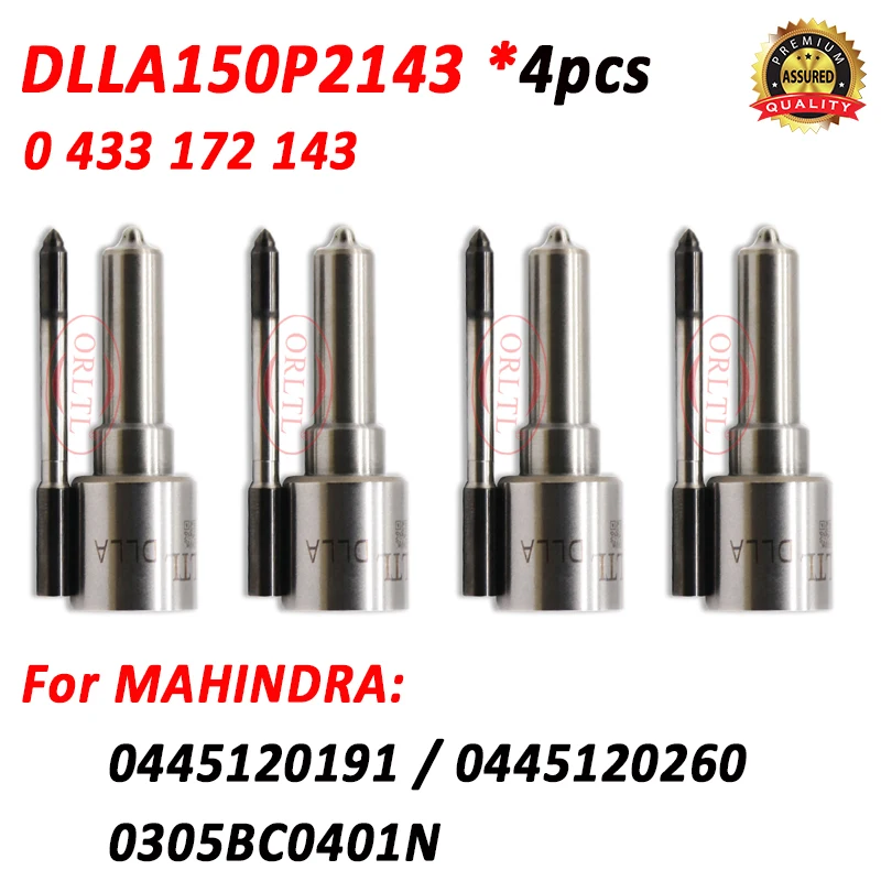 4 шт. новые дизельные форсунки DLLA150P2143 0433172143 для MAHINDRA 0445120191 0445120260 0305BC0401N 13034027
4 шт. новые дизельные форсунки DLLA150P2143 0433172143 для MAHINDRA 0445120191 0445120260 0305BC0401N 13034027
