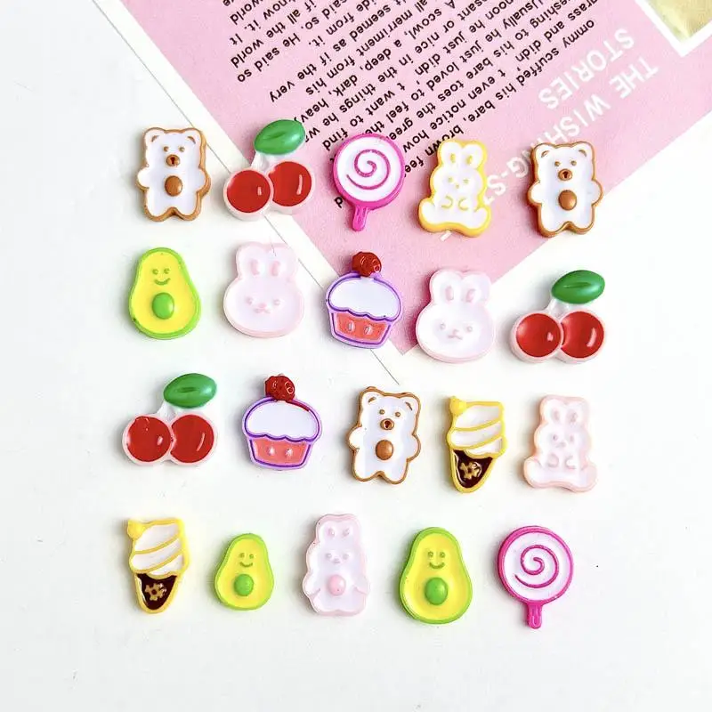 Mixed Cute Cartoon Cherry Bear Rabbit Resin Nail Charms Flatback Cake Nail Art Decorations Manicure DIY Phone Case Accessories
Mixed Cute Cartoon Cherry Bear Rabbit Resin Nail Charms Flatback Cake Nail Art Decorations Manicure DIY Phone Case Accessories