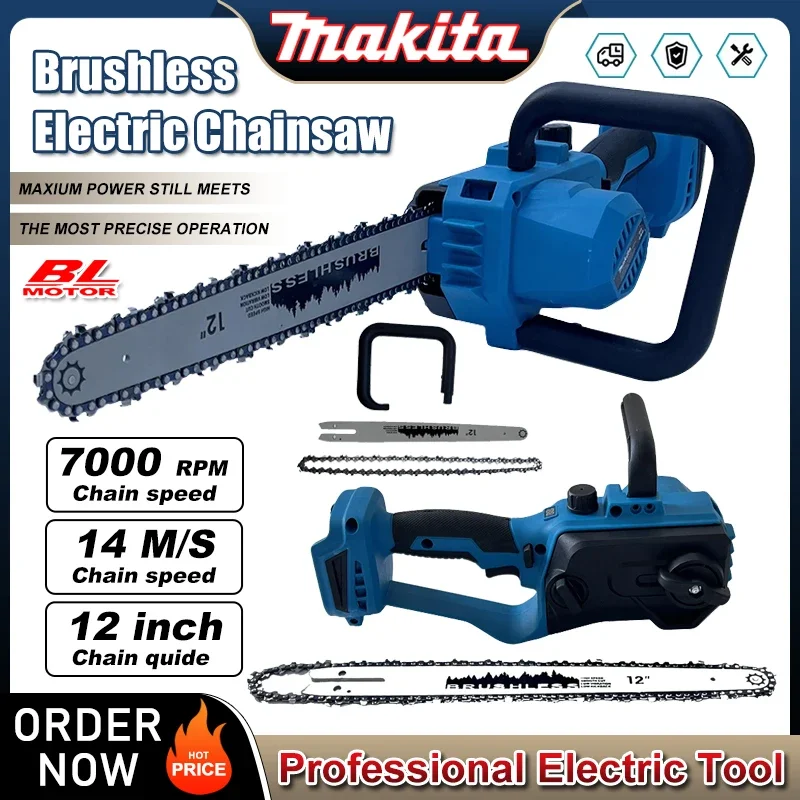 Makita Brushless Chainsaw 12 Inch with Auto Oiler Cordless Electric Saw for Tree Cutting & Logging Wood Cutting
Makita Brushless Chainsaw 12 Inch with Auto Oiler Cordless Electric Saw for Tree Cutting & Logging Wood Cutting