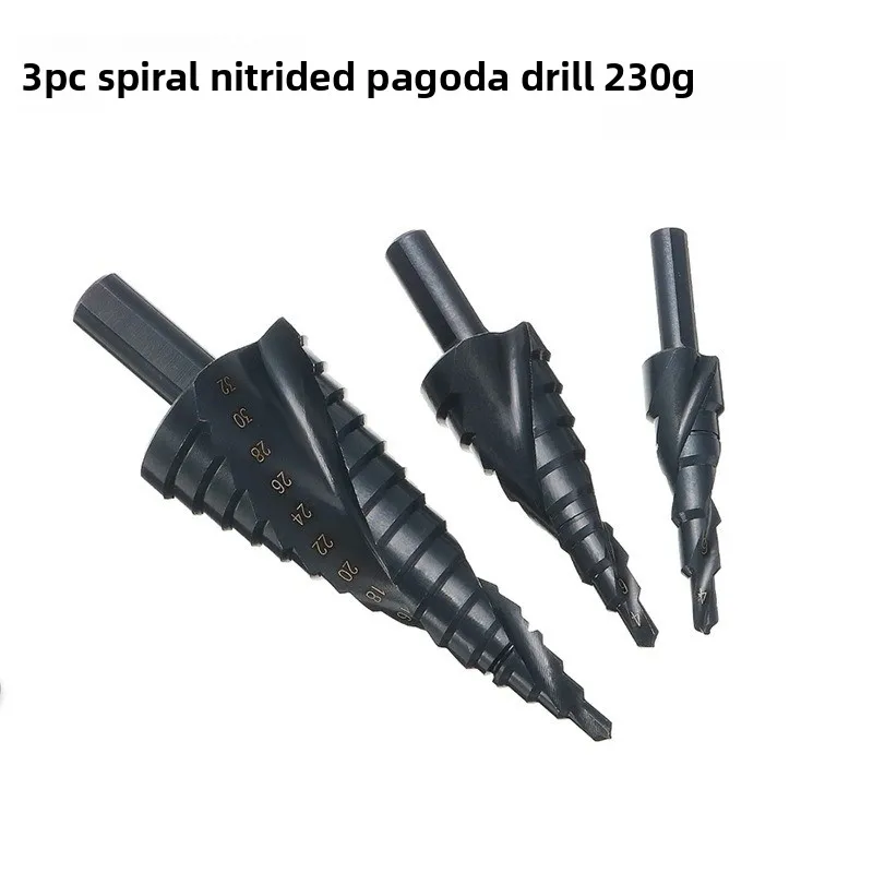 Black Nitride Spiral Flute Triangle Shank Step Drill Bit Hole Expander Reamer Iron Sheet Power Drill Woodworking Hand Tools
Black Nitride Spiral Flute Triangle Shank Step Drill Bit Hole Expander Reamer Iron Sheet Power Drill Woodworking Hand Tools