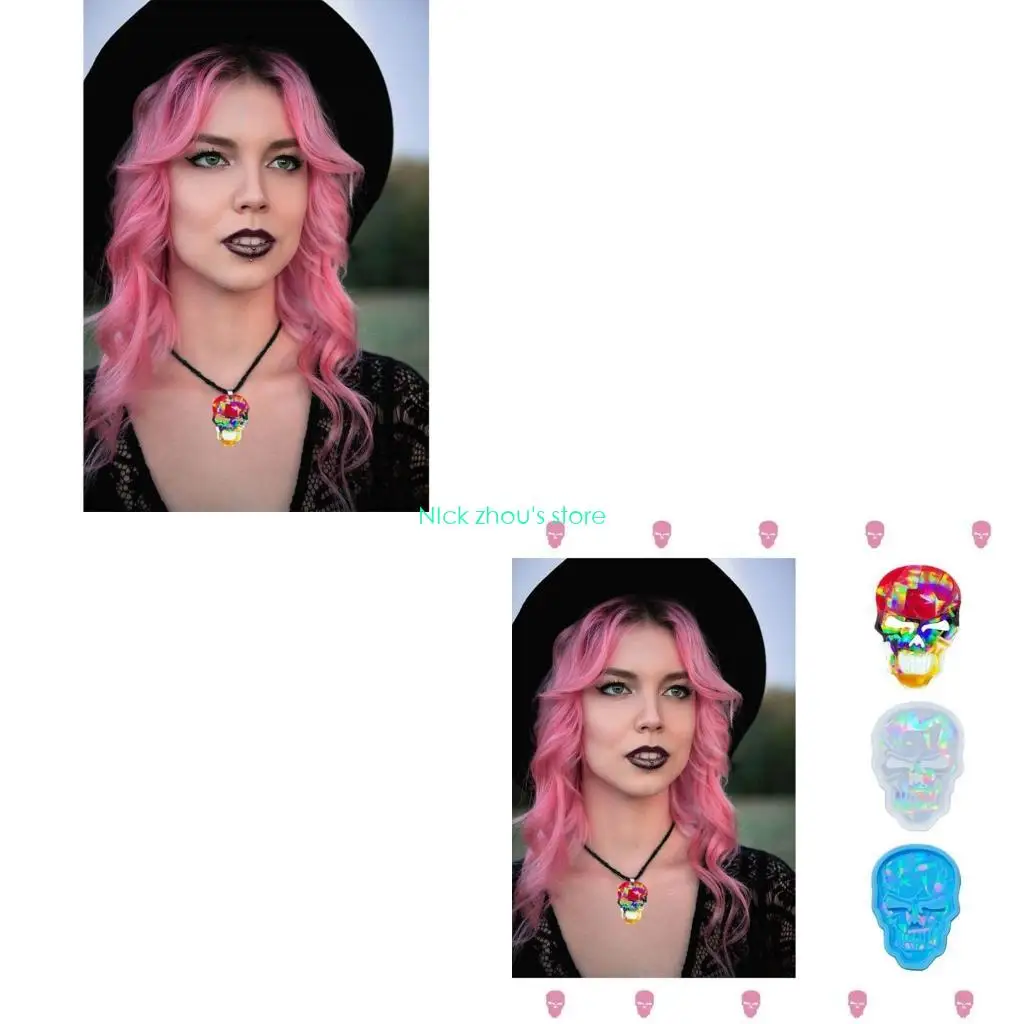 E15E Jewelry Casting Mold Skull Shaped Silicone Mold Resin Mold for DIY Necklace Keychains Earring Pendant
E15E Jewelry Casting Mold Skull Shaped Silicone Mold Resin Mold for DIY Necklace Keychains Earring Pendant