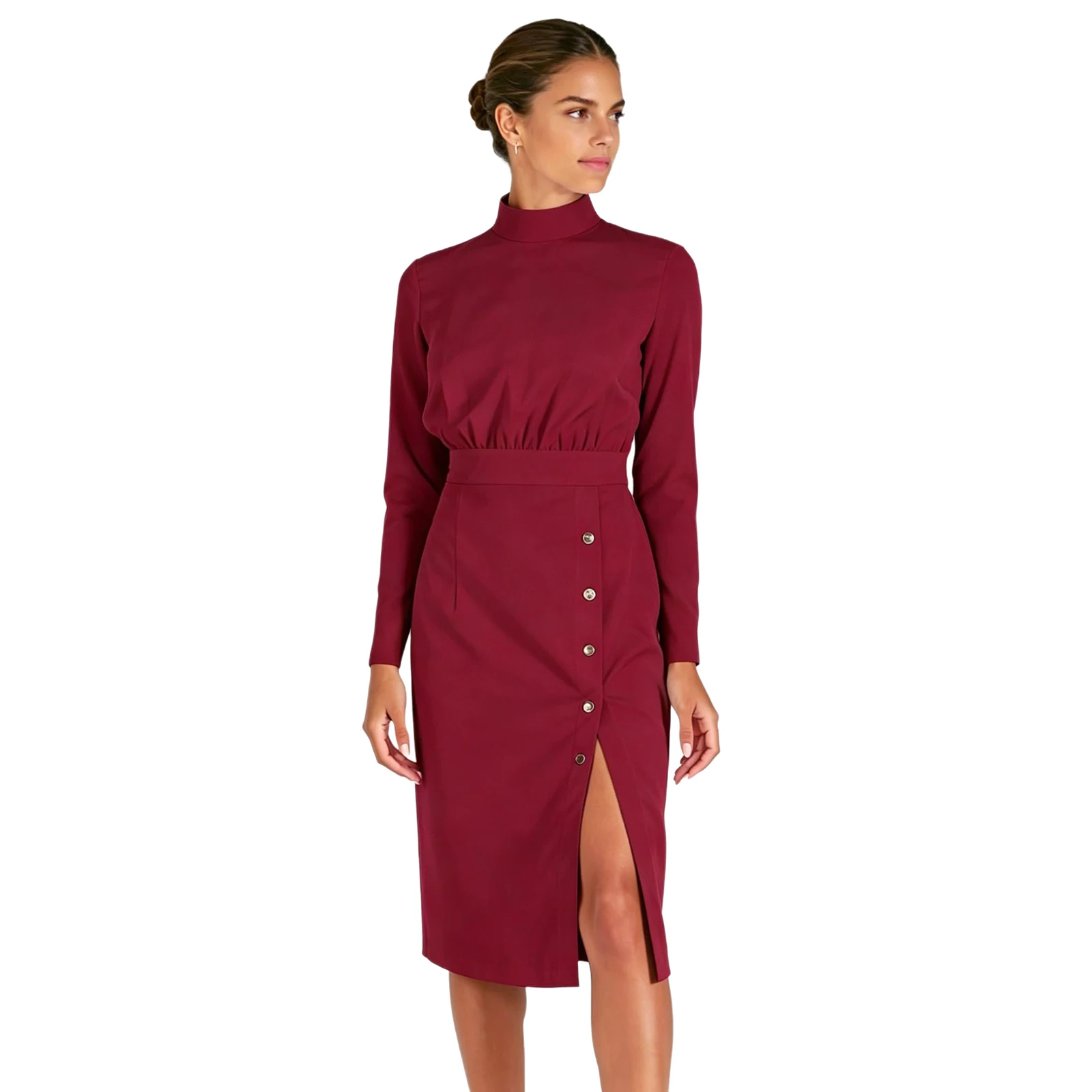 Women Nurse Dress Medical Scrub Uniform Long Sleeve Elastic Waist Button Dresses with Pockets Workwear for Doctor Beautician
Women Nurse Dress Medical Scrub Uniform Long Sleeve Elastic Waist Button Dresses with Pockets Workwear for Doctor Beautician