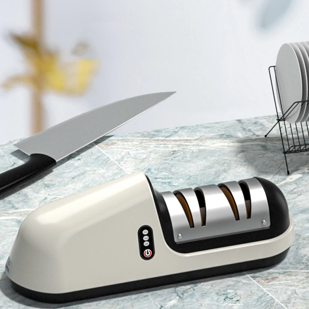 Electric Knife Sharpener Household Portable Sharpening Tool Compact MultiPurpose Kitchen Gadgets Silicon Carbide Knives Slicker
Electric Knife Sharpener Household Portable Sharpening Tool Compact MultiPurpose Kitchen Gadgets Silicon Carbide Knives Slicker