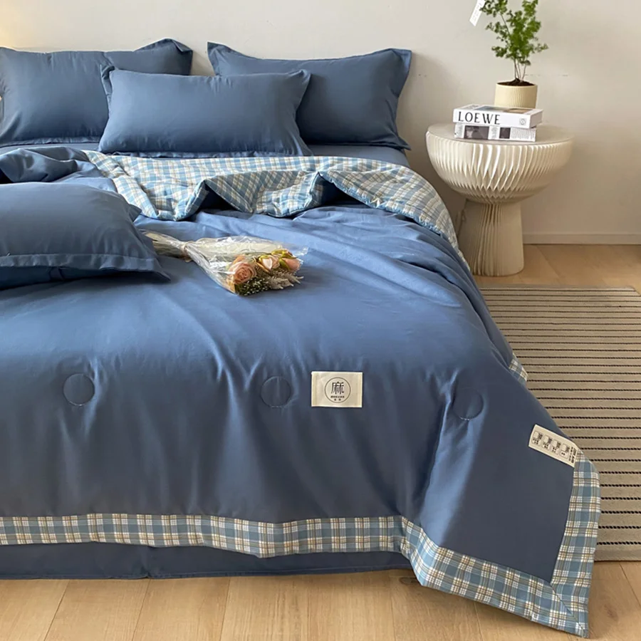 KDJEIKZ The New Washed Cotton Summer Is A Version Of Solid Color Thin Air Conditioning Is B Version Of Lattice Cooling Blanket
KDJEIKZ The New Washed Cotton Summer Is A Version Of Solid Color Thin Air Conditioning Is B Version Of Lattice Cooling Blanket