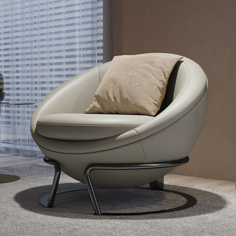 Minimalist master hemispherical leather lounge chair, living room, floor to ceiling space circular chair
Minimalist master hemispherical leather lounge chair, living room, floor to ceiling space circular chair