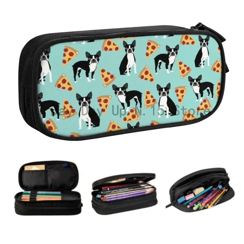 Korean Cute Boston Terrier Pizza Pencil Cases for Boys Gilrs Custom Pet Dog Large Storage Pen Box Bag School Accessories
Korean Cute Boston Terrier Pizza Pencil Cases for Boys Gilrs Custom Pet Dog Large Storage Pen Box Bag School Accessories