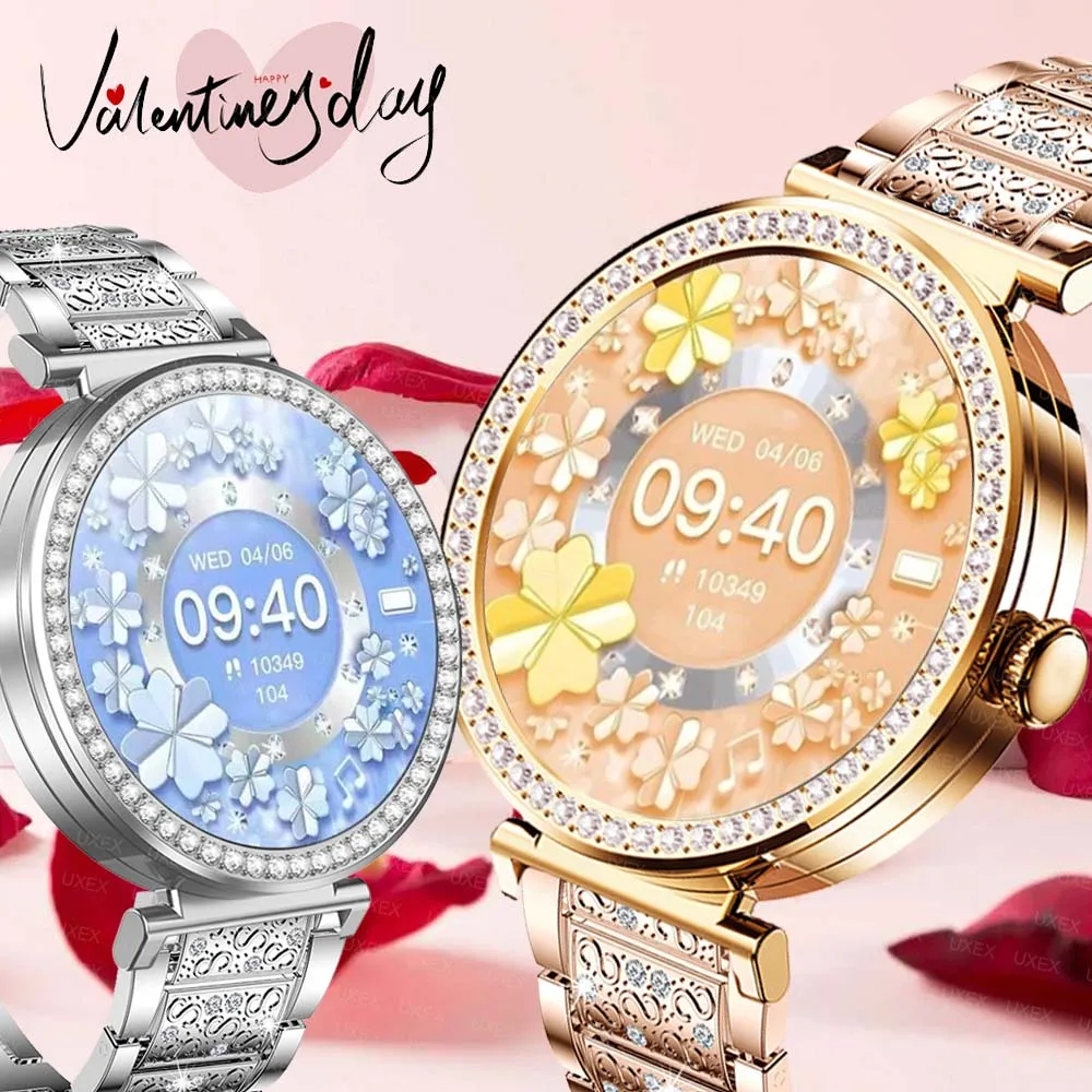 Женские роскошные умные часы, золотой подарок на день Святого Валентина, трекер здоровья, спортивные режимы, браслет с бриллиантами, Bluetooth-часы с вызовом, модные женские часы
Женские роскошные умные часы, золотой подарок на день Святого Валентина, трекер здоровья, спортивные режимы, браслет с бриллиантами, Bluetooth-часы с вызовом, модные женские часы