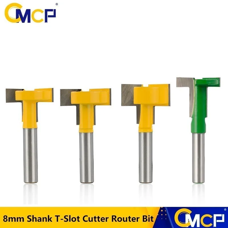 CMCP Wood Milling Cutter 8mm Shank T-Slot Cutter Router Bit Carbide Alloy Wood Router Bit Woodworking Tools
CMCP Wood Milling Cutter 8mm Shank T-Slot Cutter Router Bit Carbide Alloy Wood Router Bit Woodworking Tools