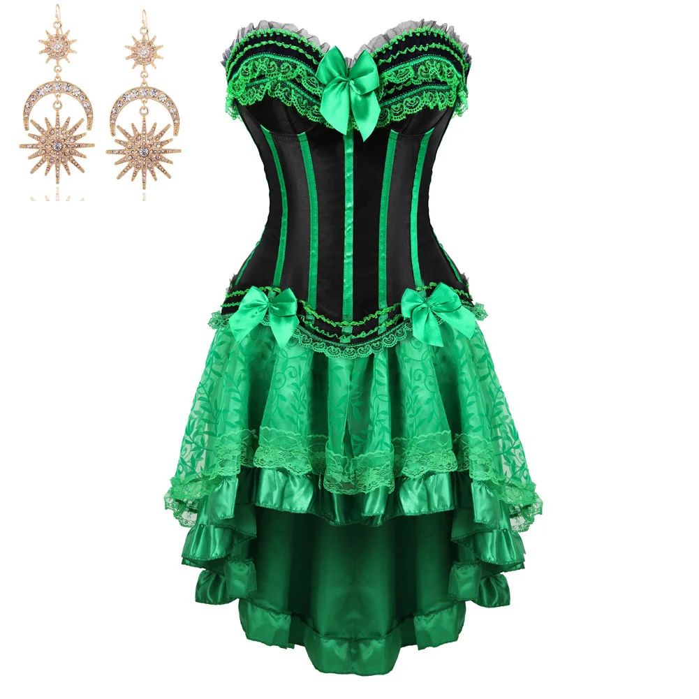 s-6xl Palace Vintage Sexy Strapless Lace Corset Shaper with lace skirt earring Women Satin Corsets Lingerie Shapewear Clubwear
s-6xl Palace Vintage Sexy Strapless Lace Corset Shaper with lace skirt earring Women Satin Corsets Lingerie Shapewear Clubwear