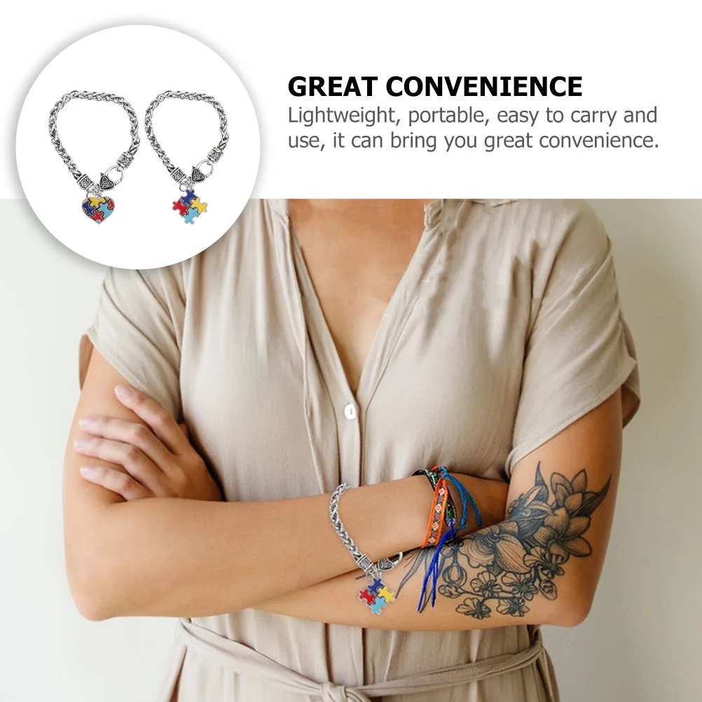 2Pcs Autism Awareness Hand Chains Creative Jigsaw Puzzle Design Zinc Alloy Lightweight Portable Easy Carry Use Unique Style
2Pcs Autism Awareness Hand Chains Creative Jigsaw Puzzle Design Zinc Alloy Lightweight Portable Easy Carry Use Unique Style